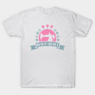 Built to Quilt | Woman Sewing White Shirt | Unisex Apparel T-Shirt